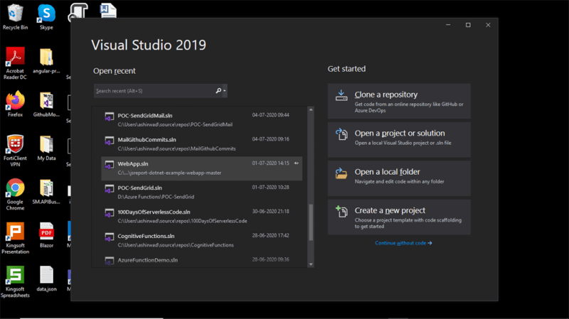 Create A C Azure Function Using Visual Studio 2019 - Modern Desktop Gradient Arts | Free Download